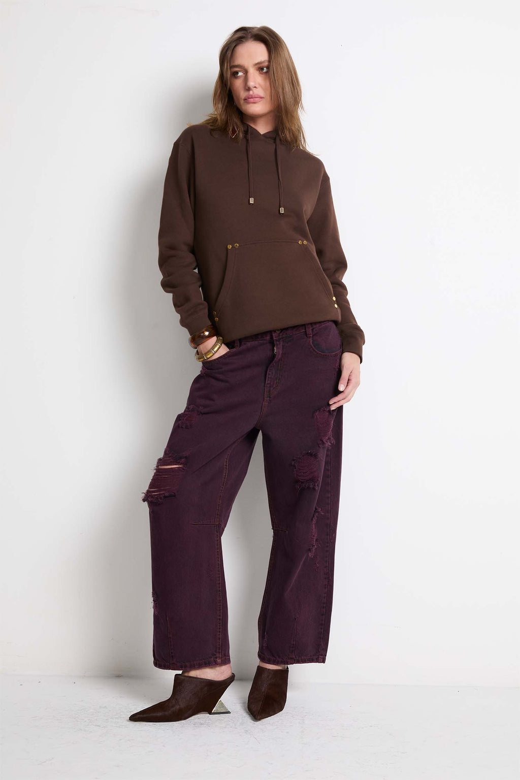 Calça Loose Fit Denim Tinturada