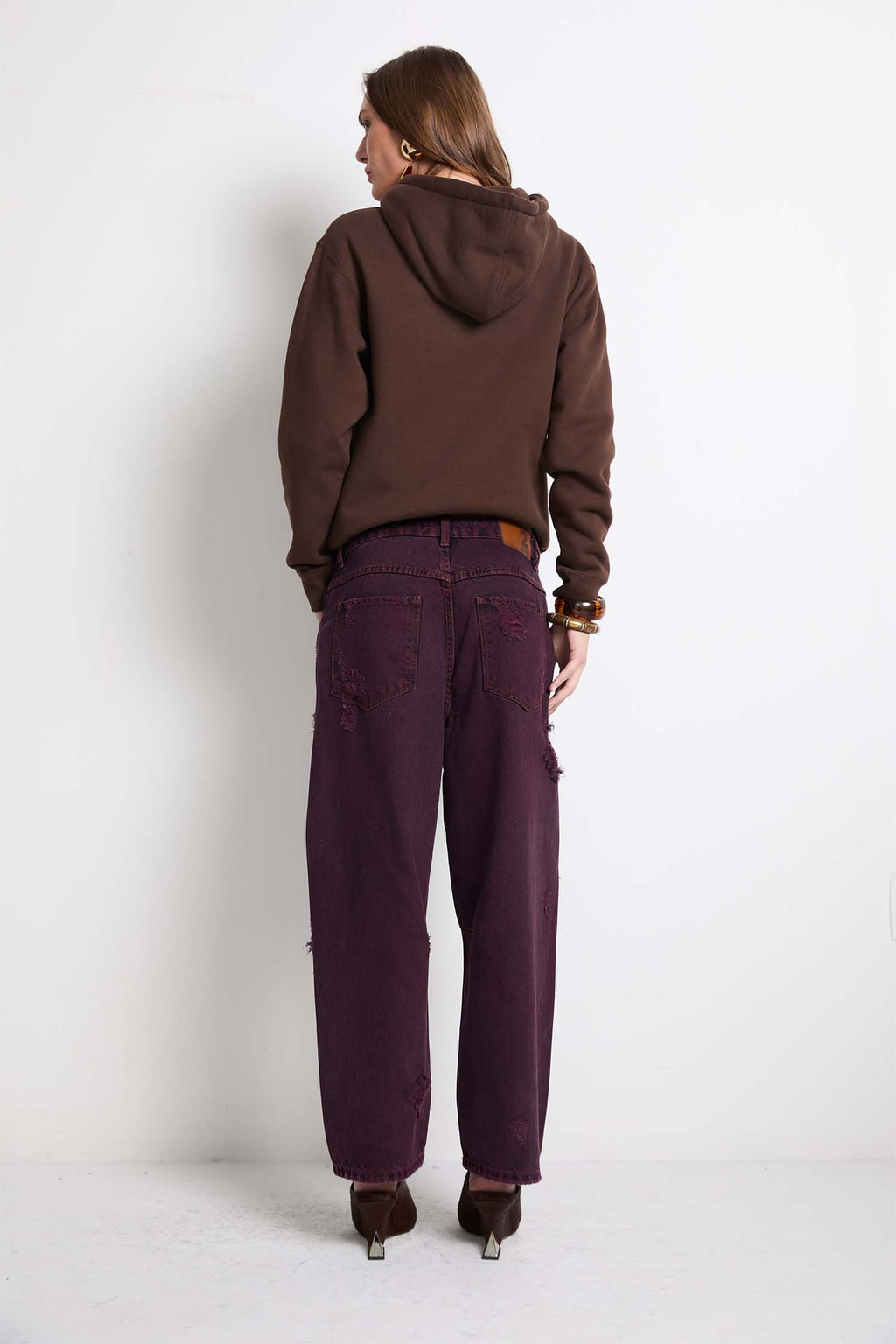 Calça Loose Fit Denim Tinturada