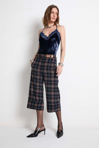 Calça Pantacourt Flanela Xadrez