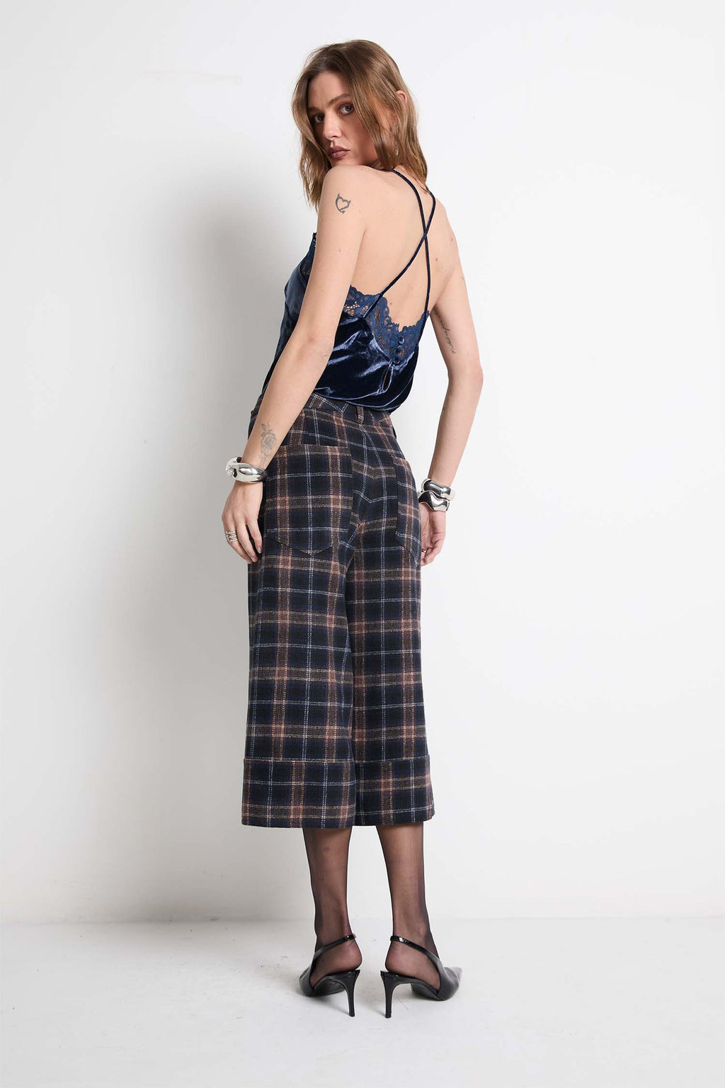 Calça Pantacourt Flanela Xadrez