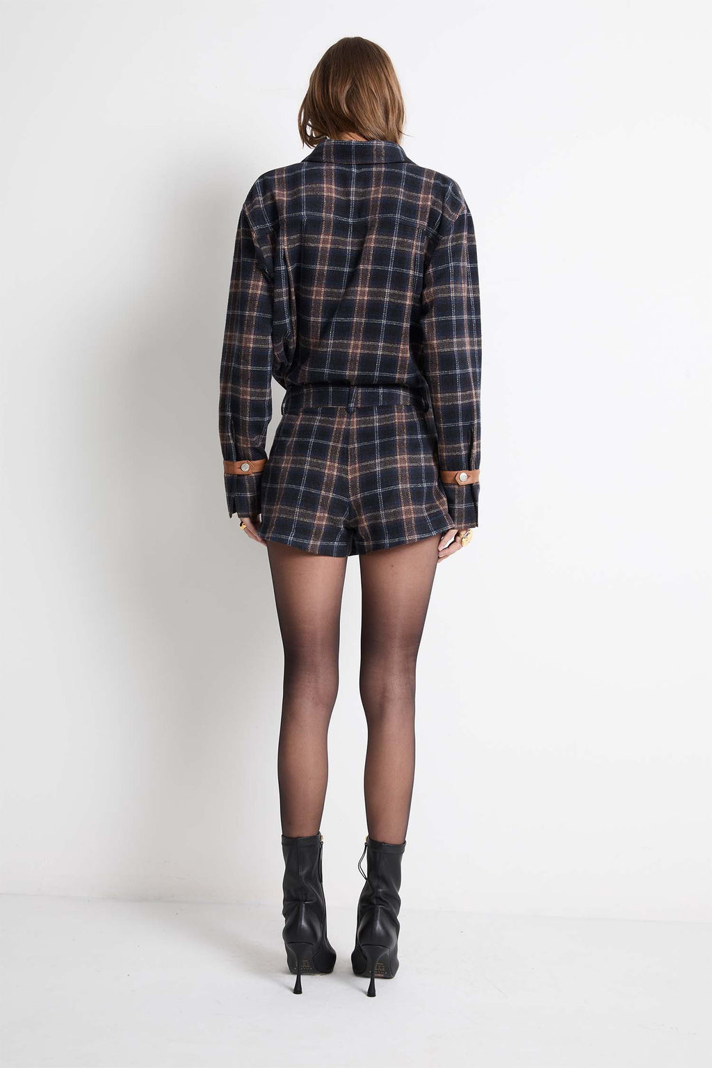 Shorts Saia Flanela Xadrez