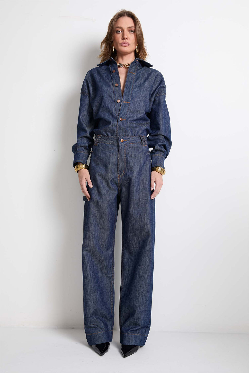 Calça Bolso Faca Carpinteiro Raw Denim