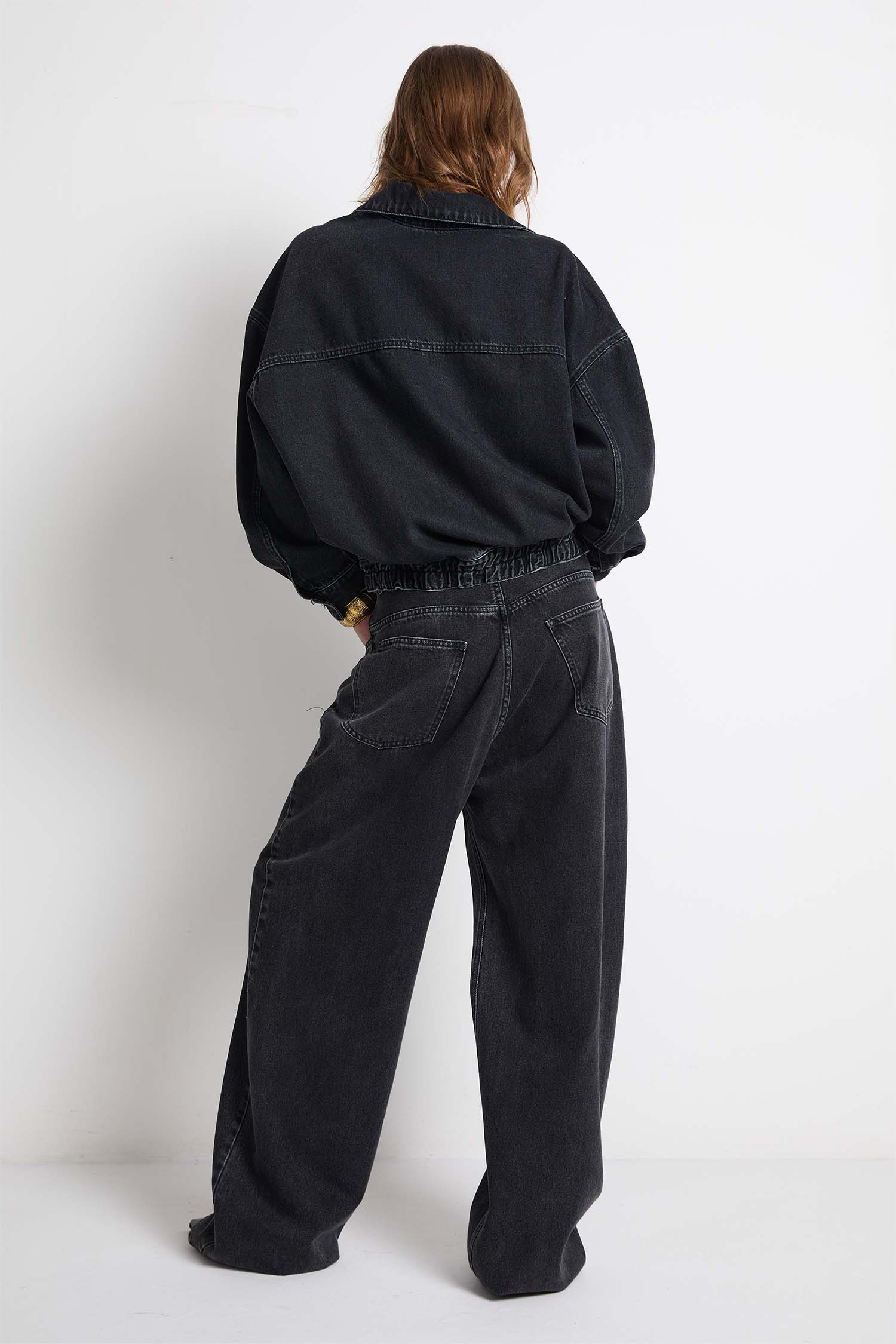 Jaqueta Bomber Black Denim – 2DNM