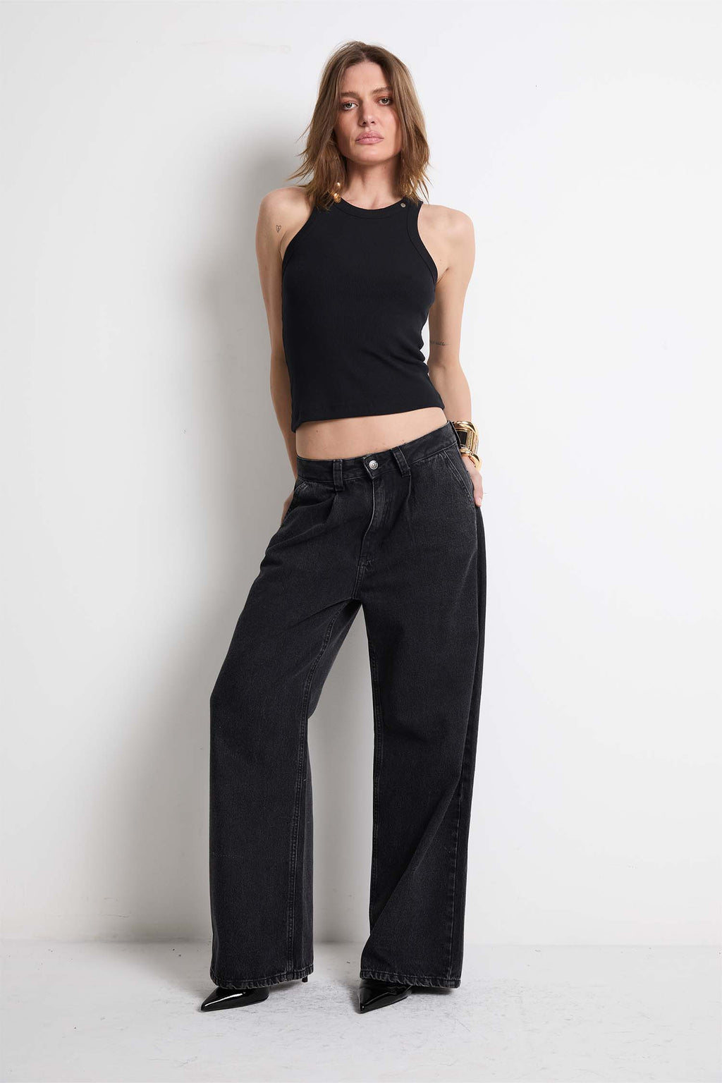 Calça Relaxed Black Denim