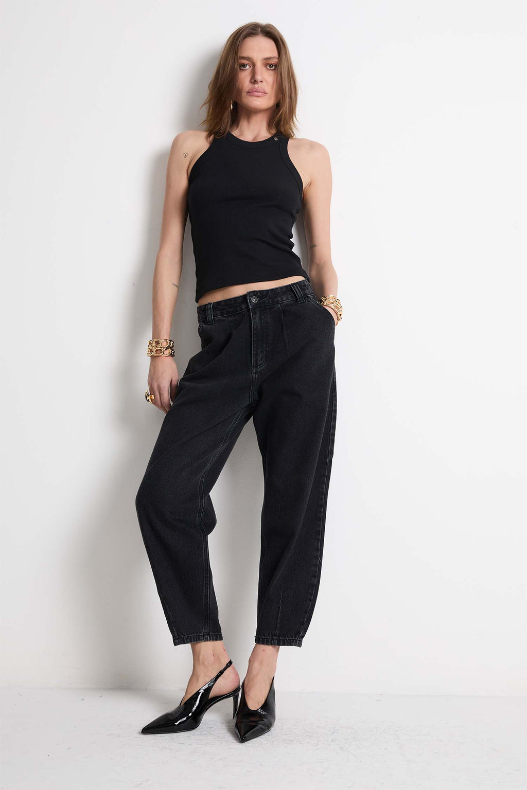 Calça Baloon Black Denim