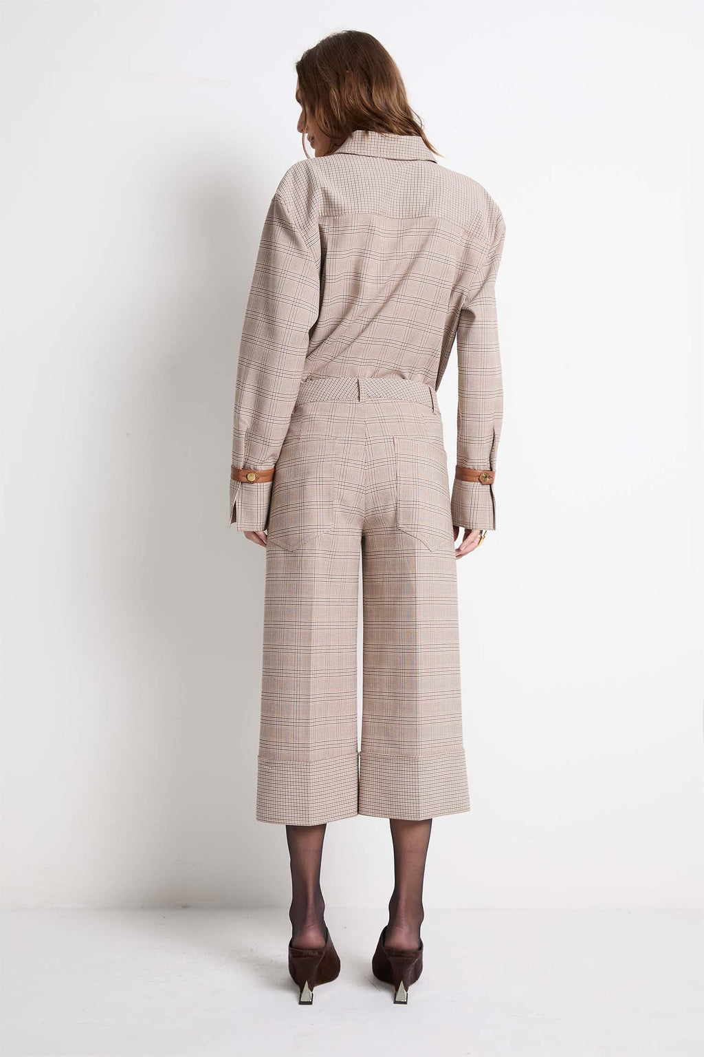 Calça Pantacourt Xadrez