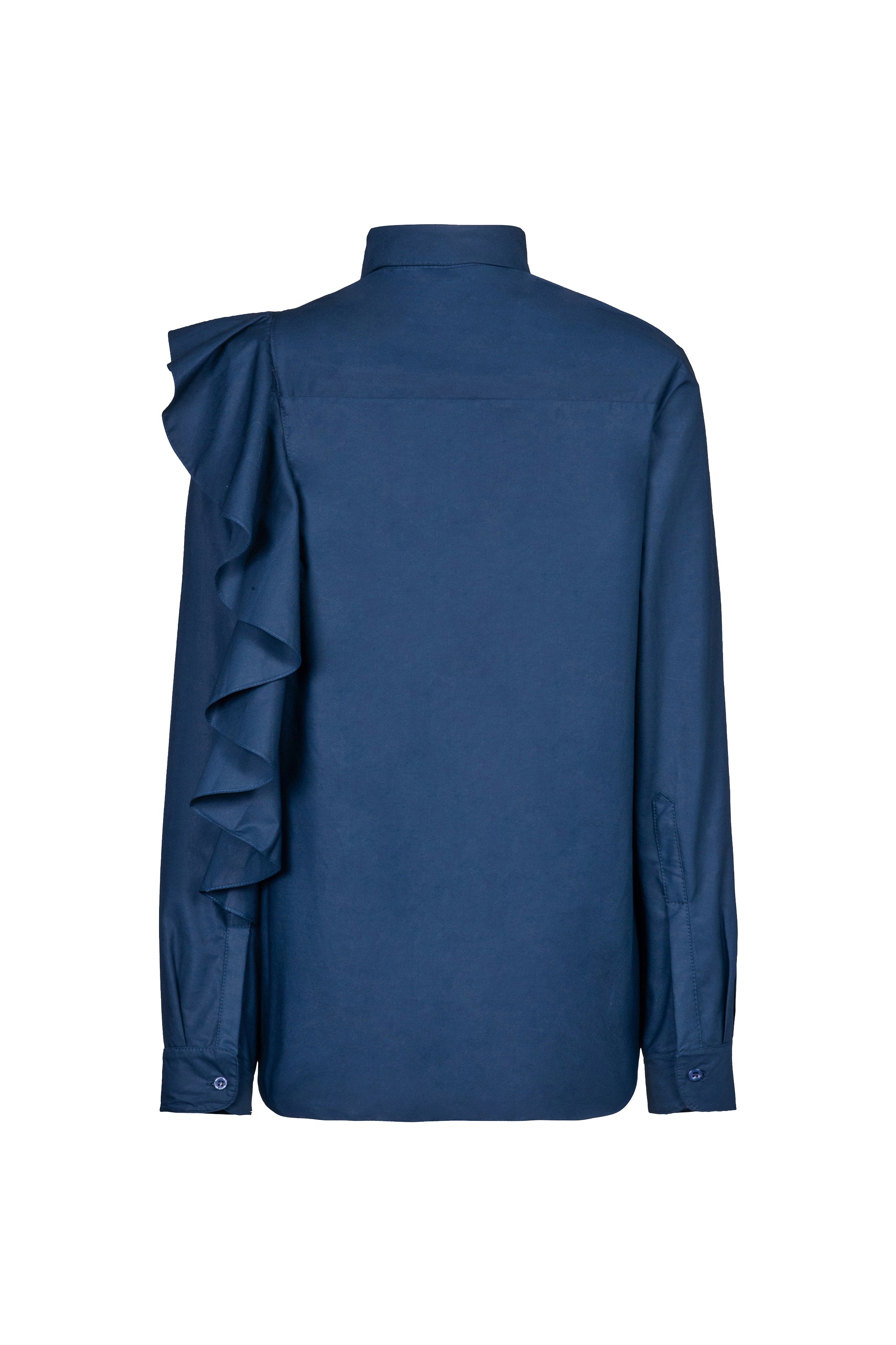 Camisa Botões Babados Tricoline