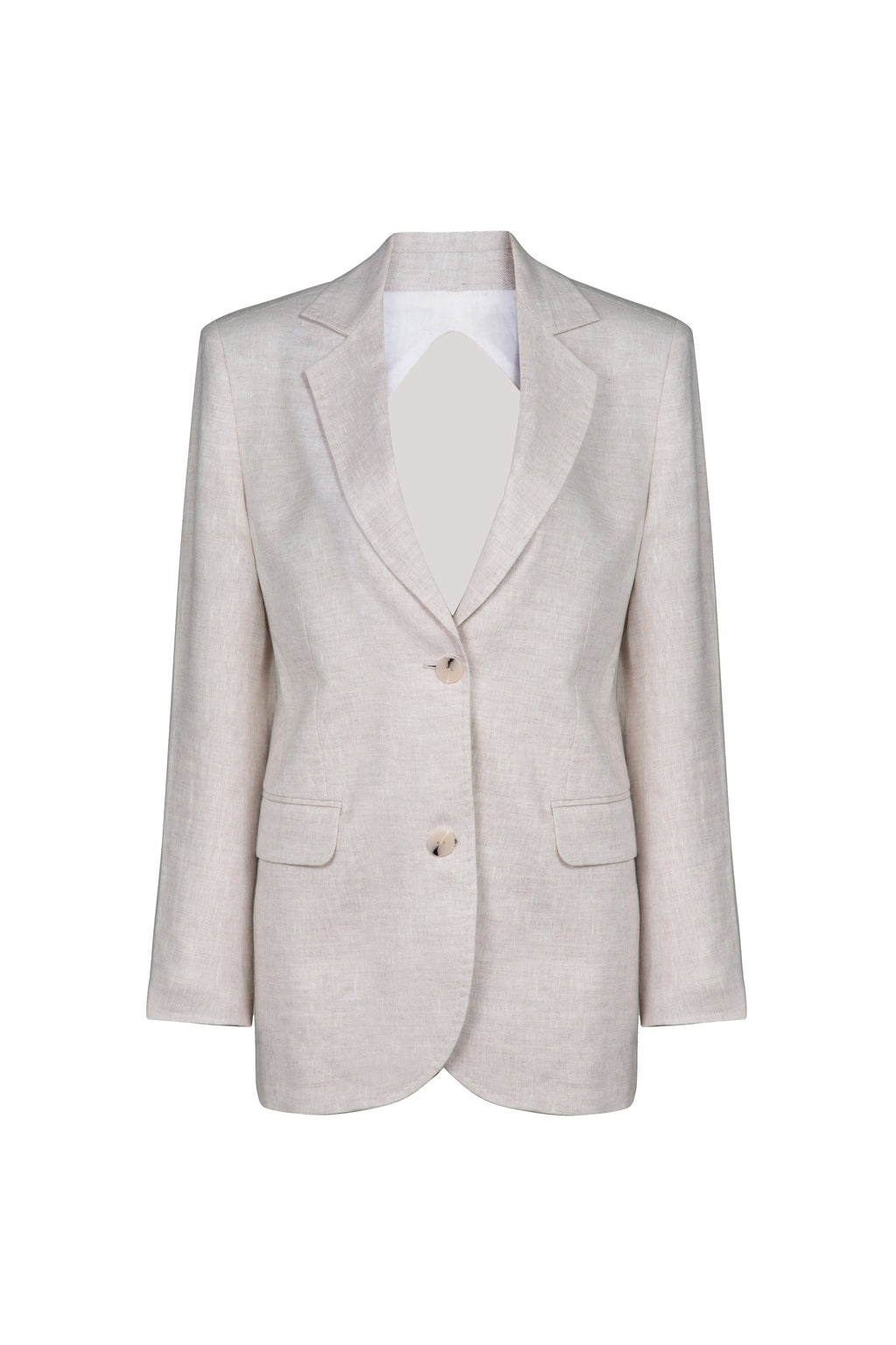 Blazer Com Recorte Traseiros Linho