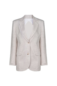 Blazer Com Recorte Traseiros Linho