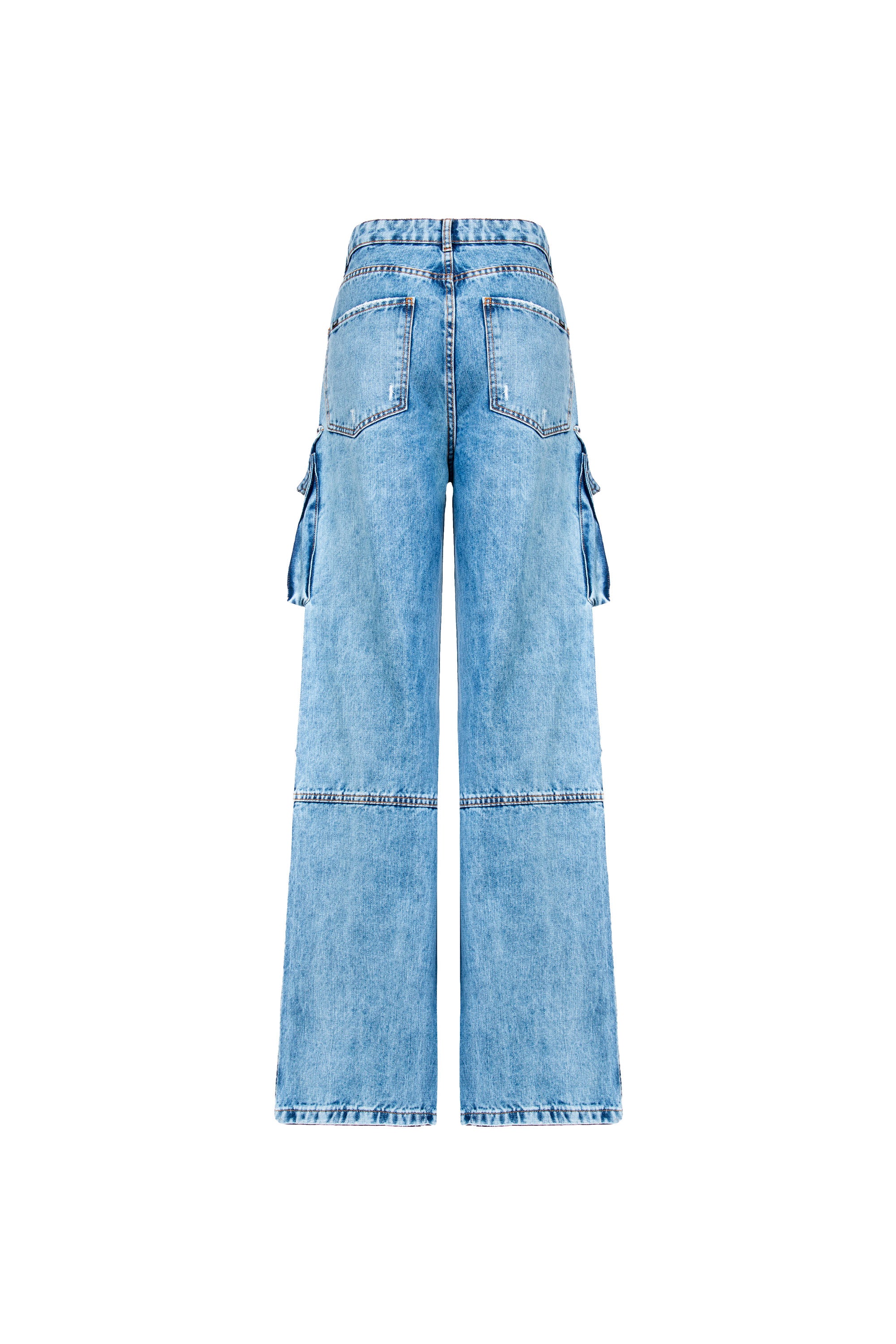 Calça Cargo Marmorizada Lavagem Média
