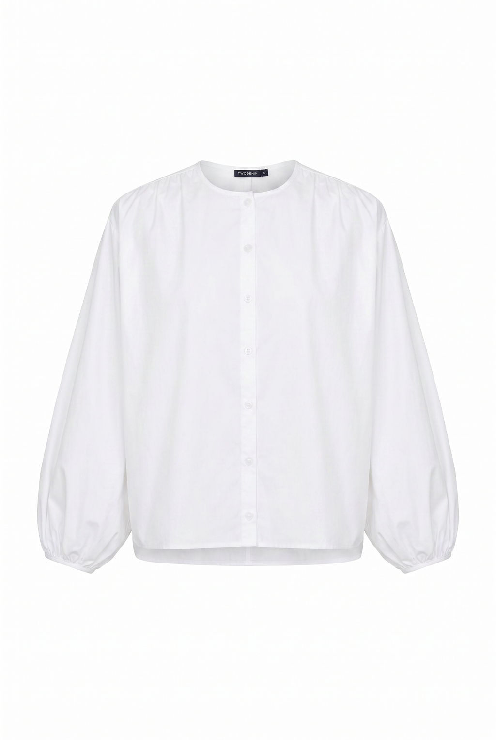 Camisa Sem Gola Tricoline