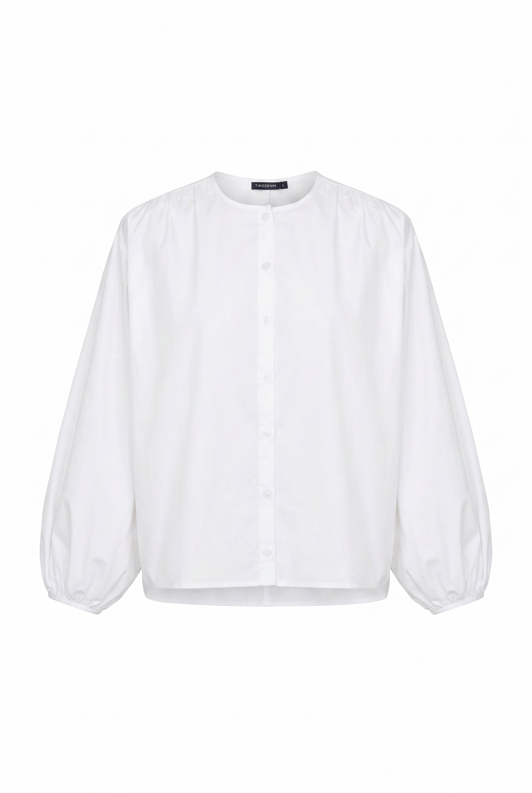 Camisa Sem Gola Tricoline