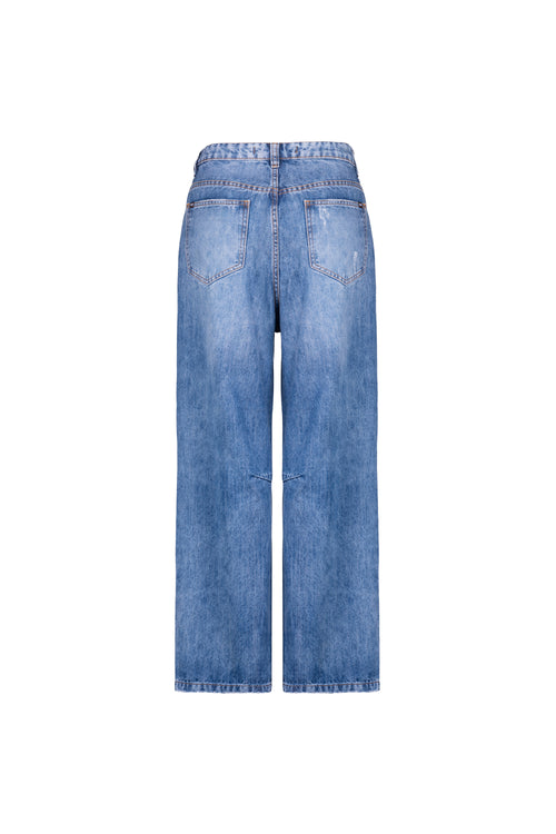 Calça Arc Loose Destroyed Lavagem Média