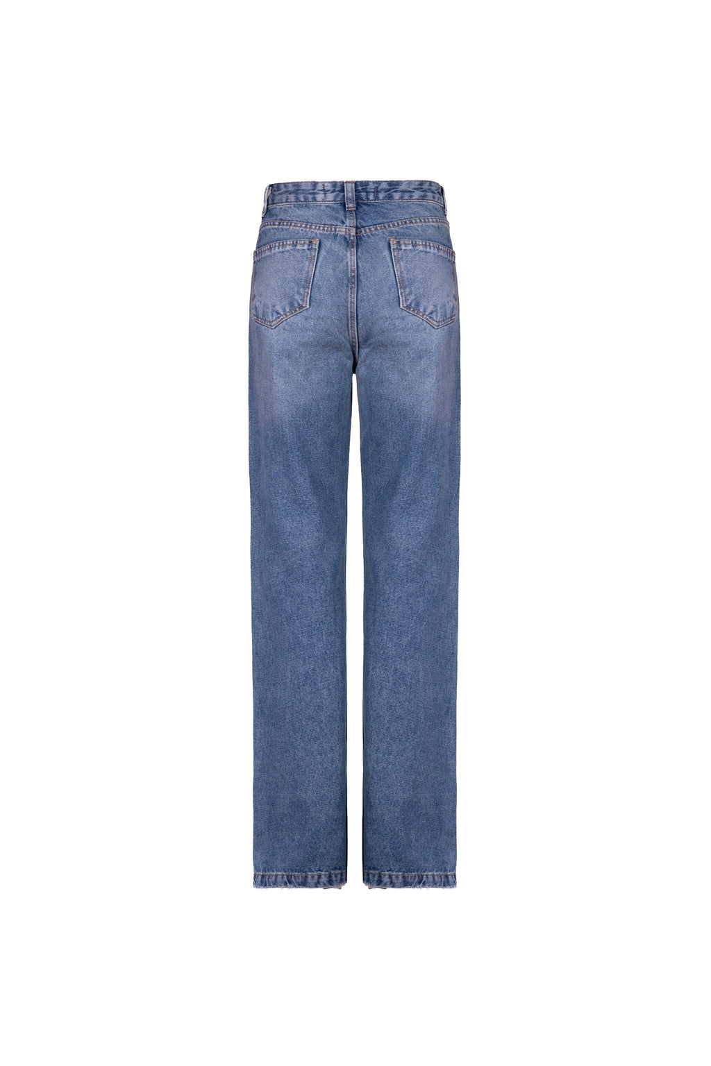 Calça Wide Leg Denim Lavagem Média
