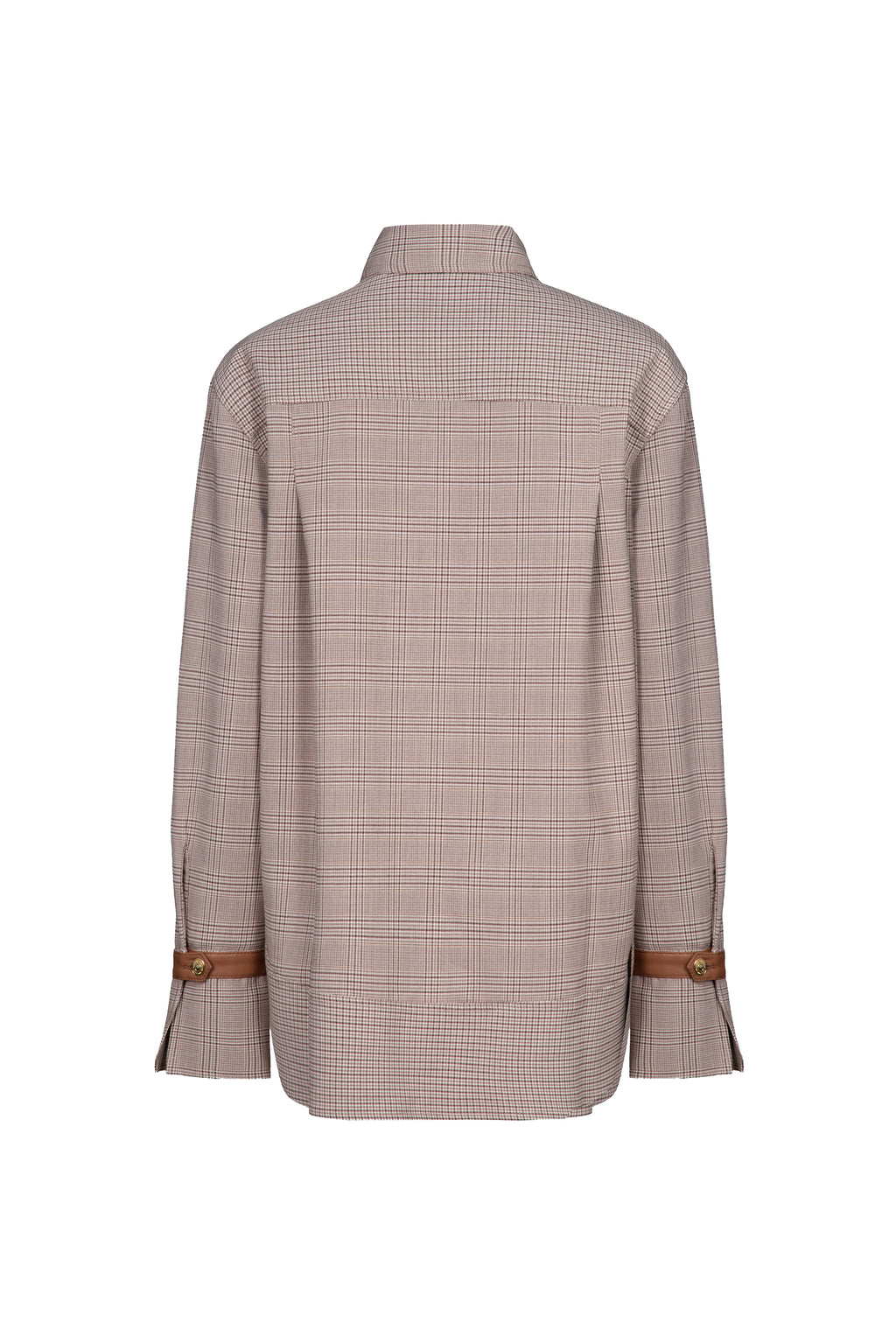 Camisa Oversized Xadrez BEGE