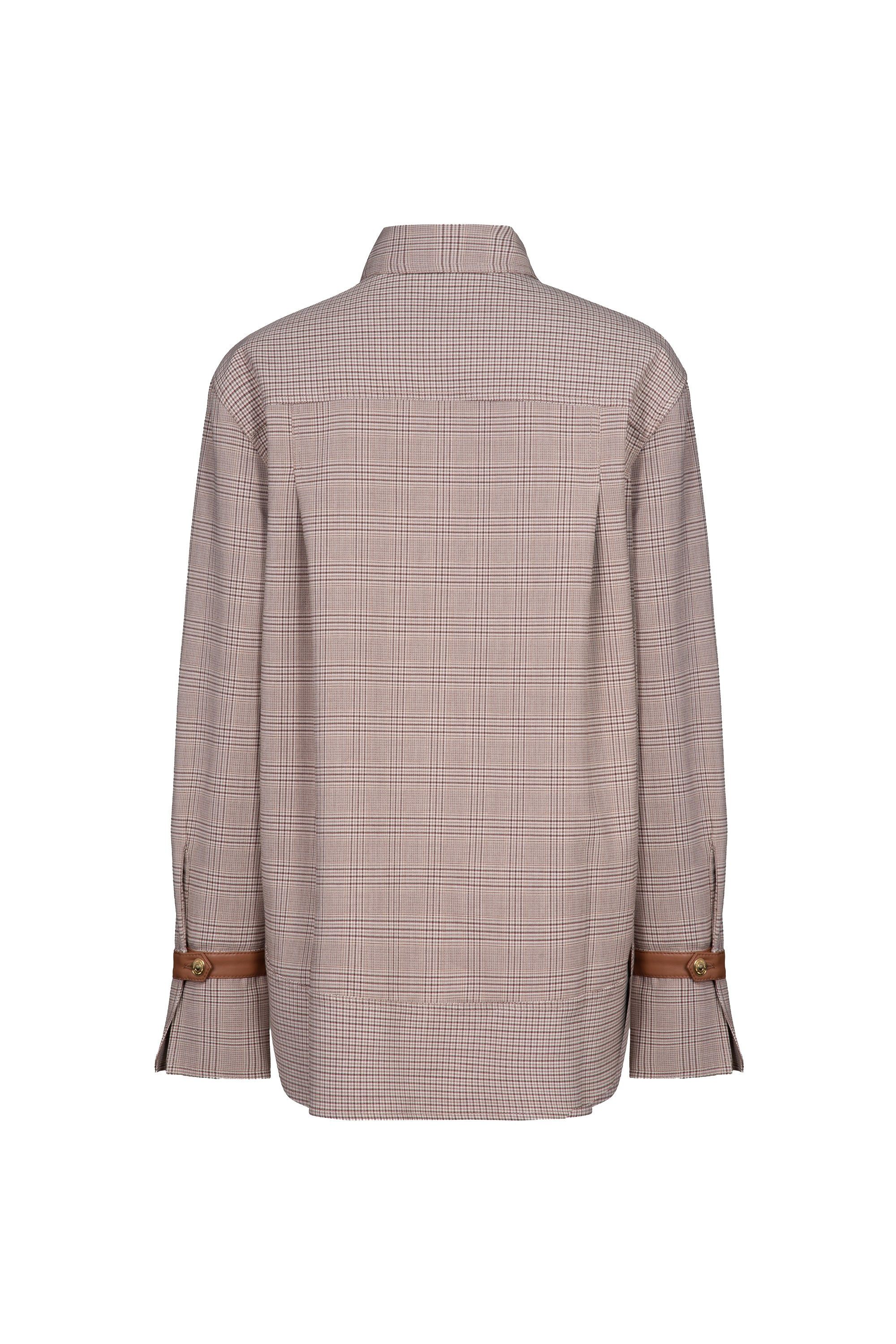 Camisa Oversized Xadrez BEGE