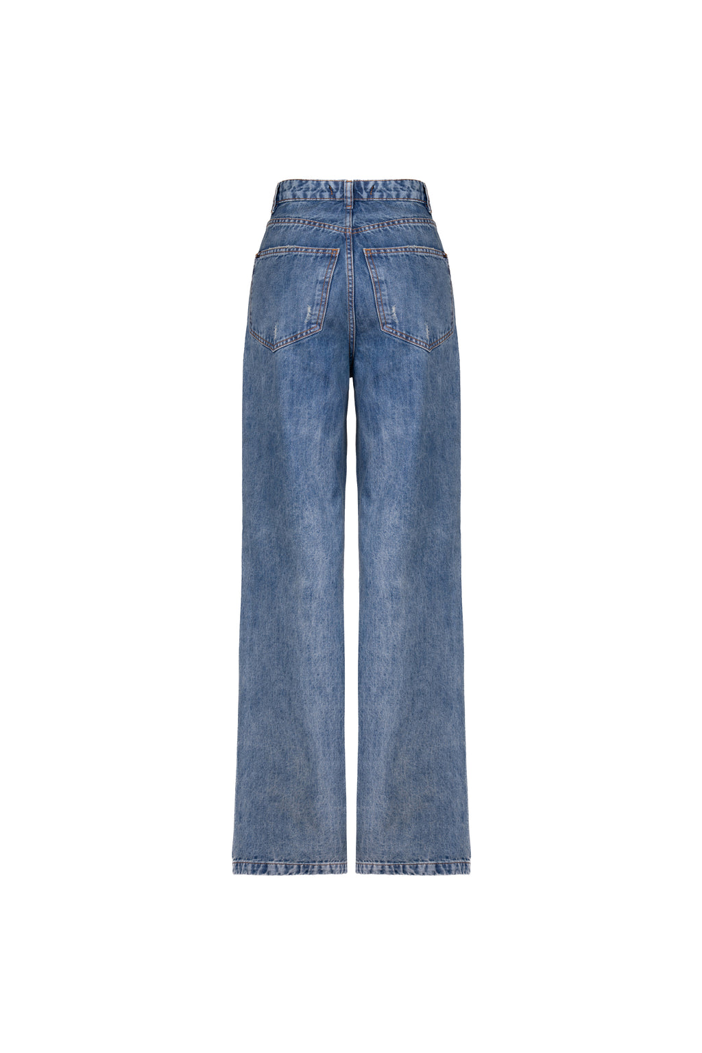 Calça Biker Denim Lavagem Média