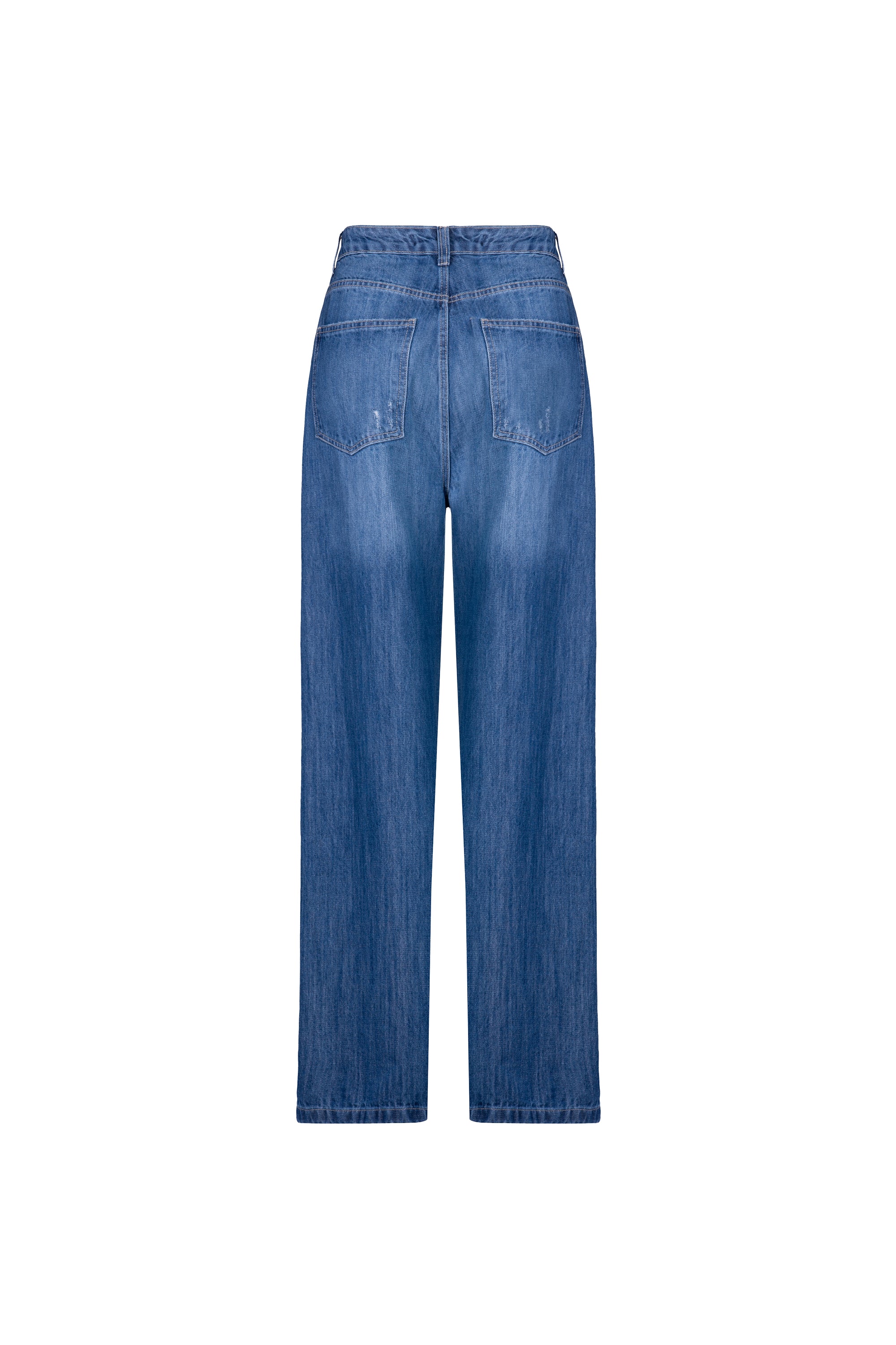 Calça Com Ziper No Bolso Denim