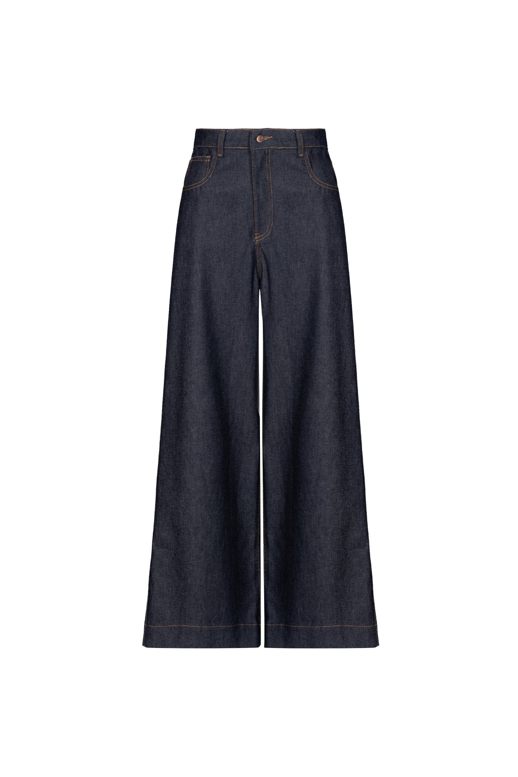 Calça Pantalona Raw Denim