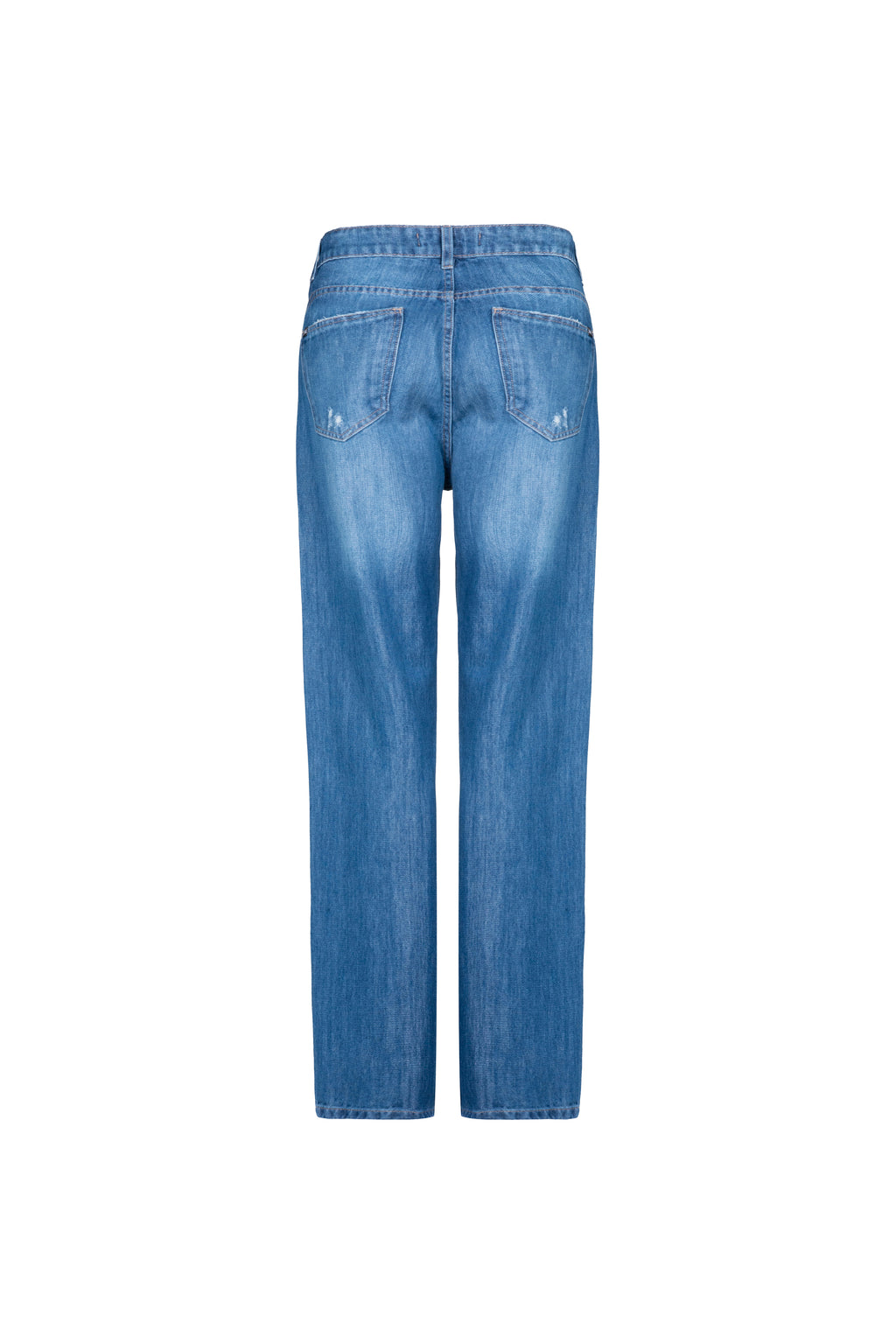 Calça Reta Com Bolso Faca Denim