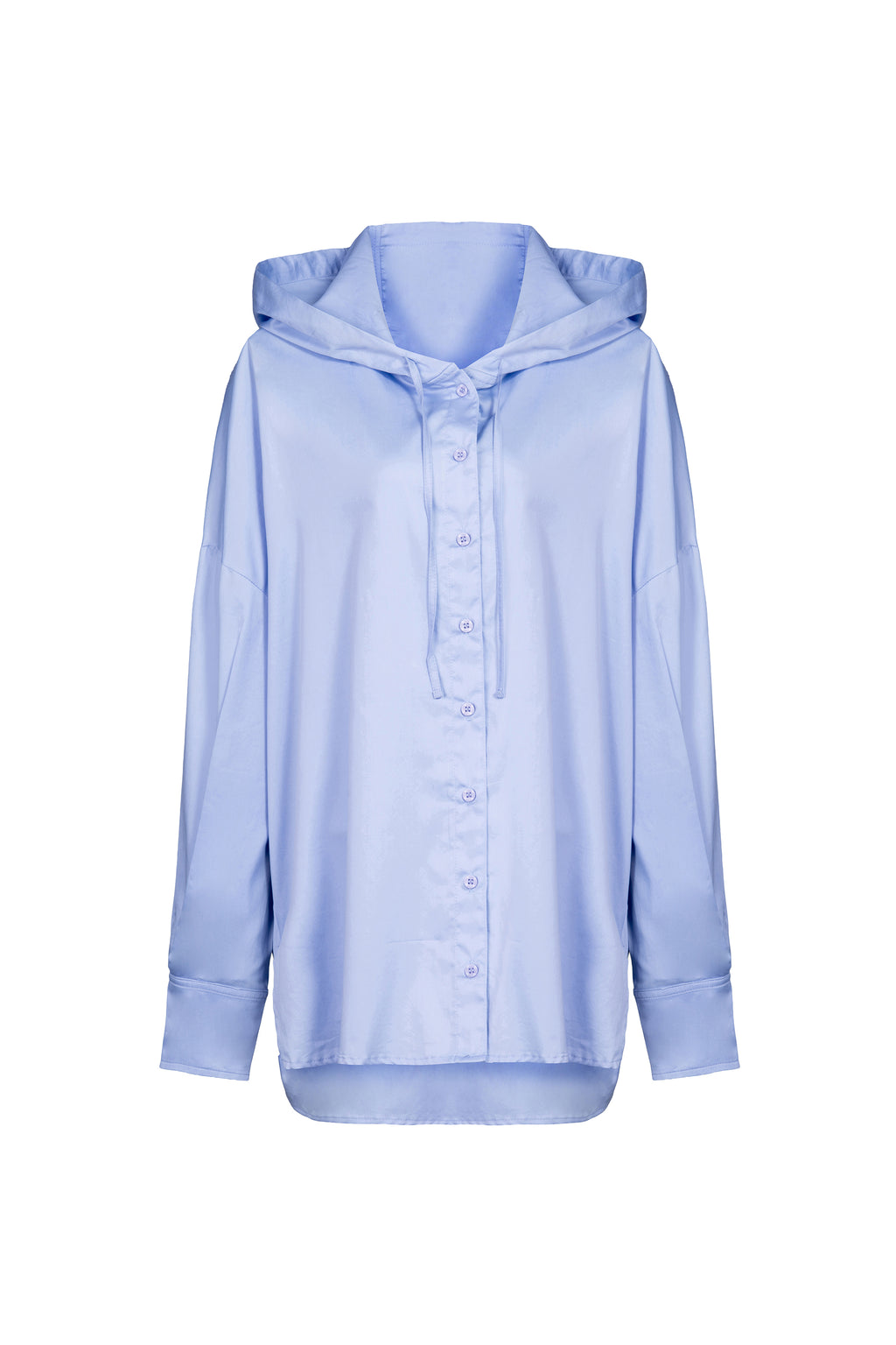 Camisa Tricoline Com Capuz AZUL