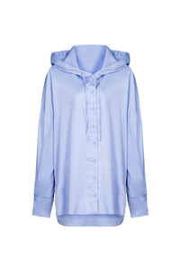 Camisa Tricoline Com Capuz AZUL