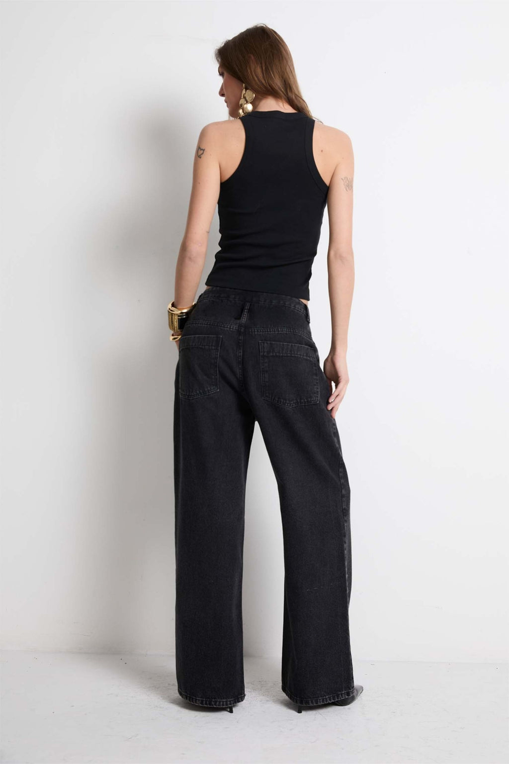 Calça Relaxed Black Denim